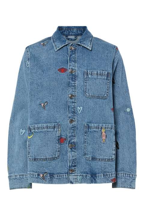 Priser på Pieces - Skjorte - Jidi LS Denim Shacket - Medium Blue Denim (Levering midt juli)