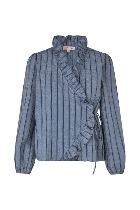 Priser på A-View - Bluse - Thilde Blouse - Blue Stripe