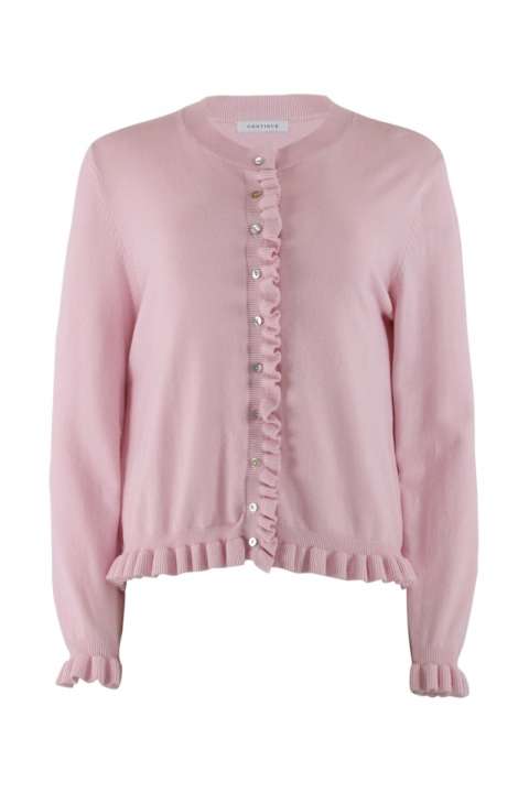 Priser på Continue - Cardigan - Sisse Solid - Rose
