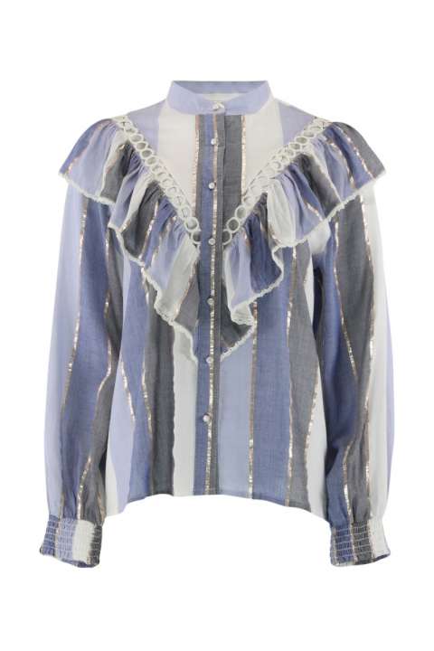 Priser på Continue - Skjorte - Jill - Blue Stripe
