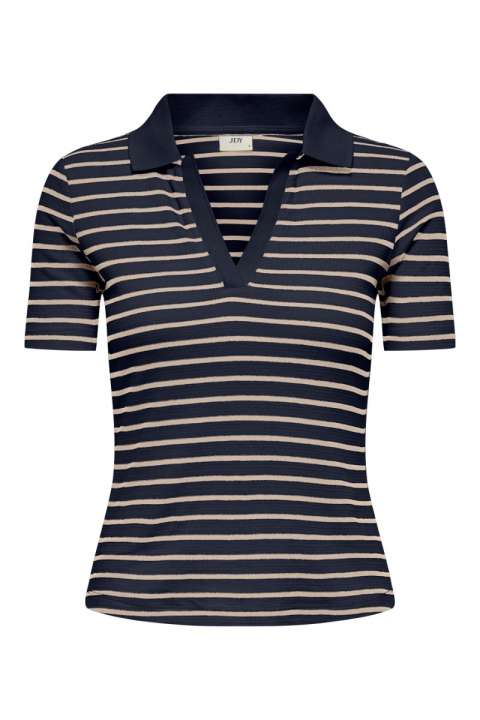 Priser på JDY - T-shirt - Roma S/S Polo Top - Sky Captain