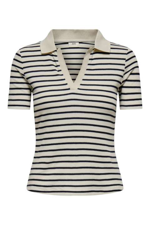 Priser på JDY - T-shirt - Roma S/S Polo Top - Tapioca