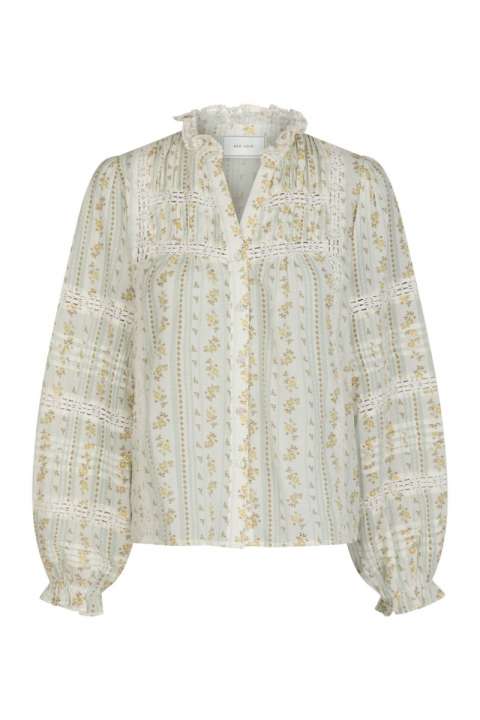 Priser på Neo Noir - Bluse - Lyla Soft Border Blouse - Dusty Yellow