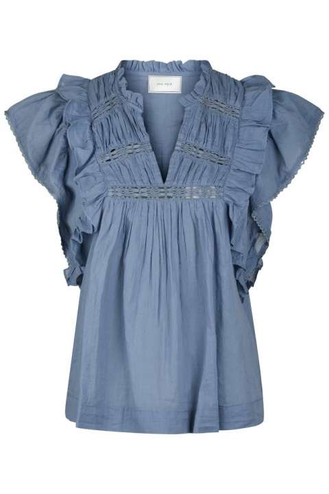 Priser på Neo Noir - Top - Jayla S Voile Top - Smoke Blue