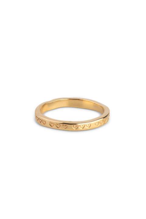 Priser på Enamel - Ring - Heart - Gold