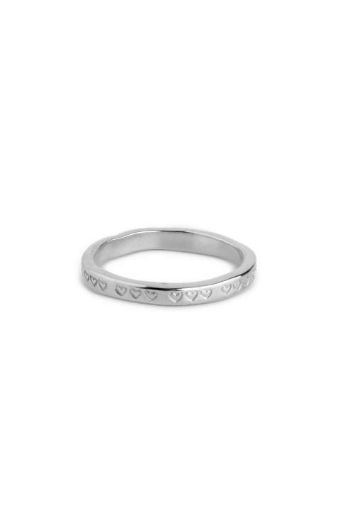 Priser på Enamel - Ring - Heart - Silver