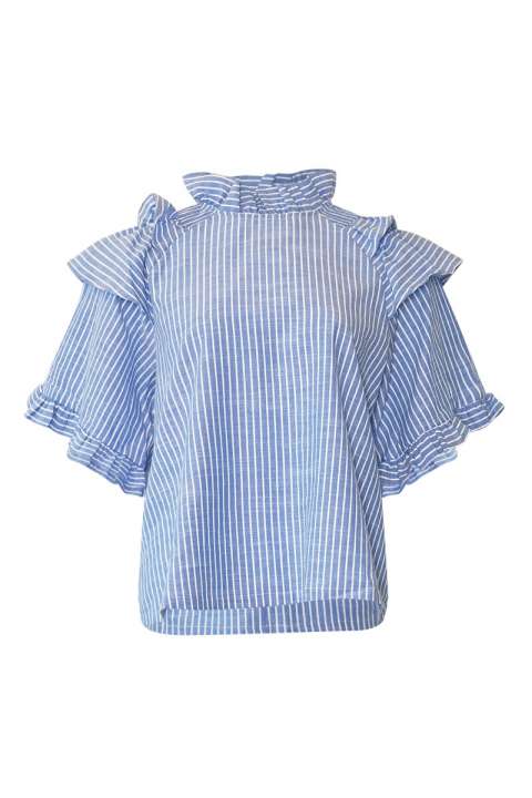 Priser på Noella - Bluse - Lesly Blouse - Blue Stripe