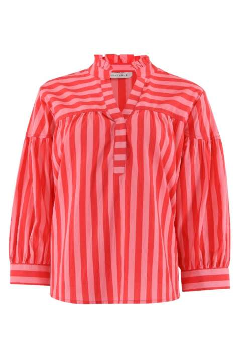 Priser på Continue - Bluse - Ida - Stribe Pink
