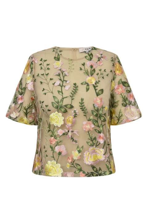 Priser på A-View - Bluse - Fuschia blouse - 000 - Sand/Yellow