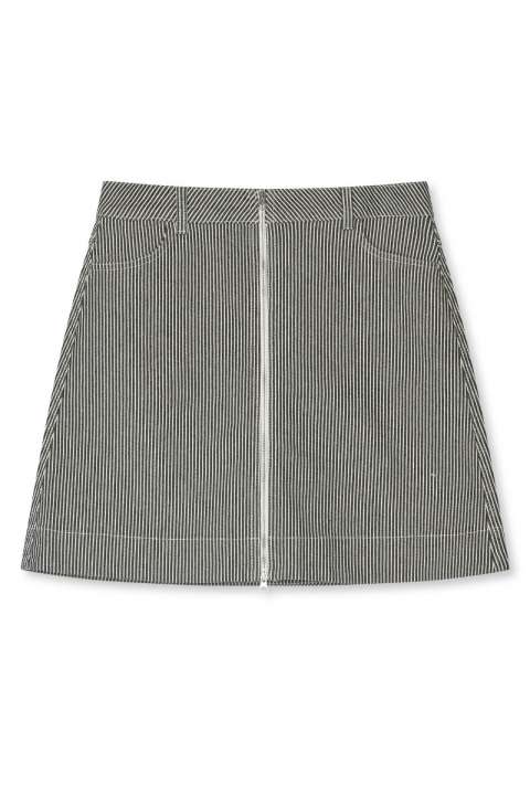 Priser på Mads Nørgaard - Nederdel - Hickory Punk Riva Skirt - Black/White