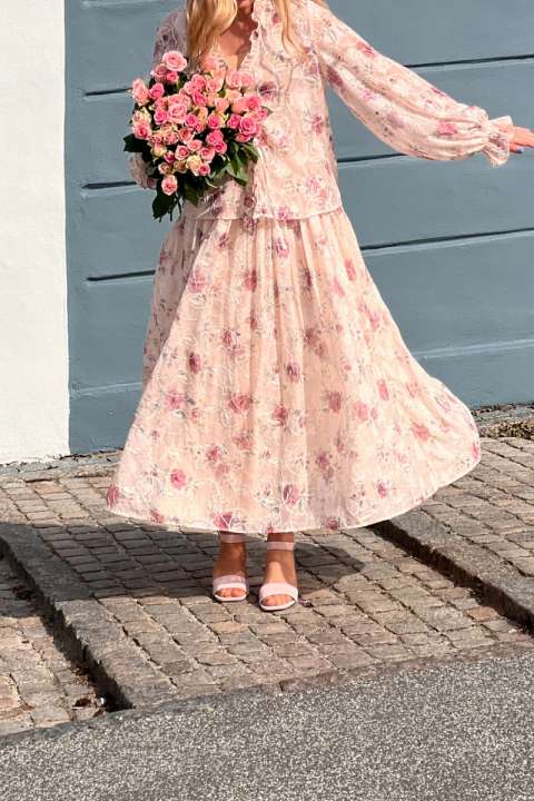 Priser på A-View - Nederdel - Flounce Skirt - Sand/dusty green
