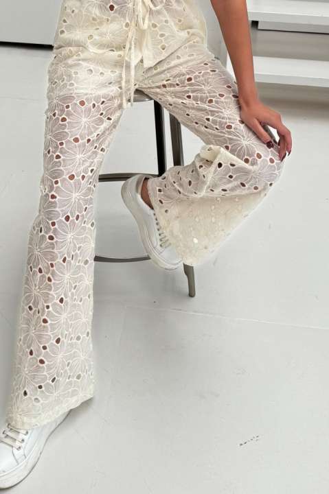 Priser på Continue - Bukser - Roberta Lace - Off White