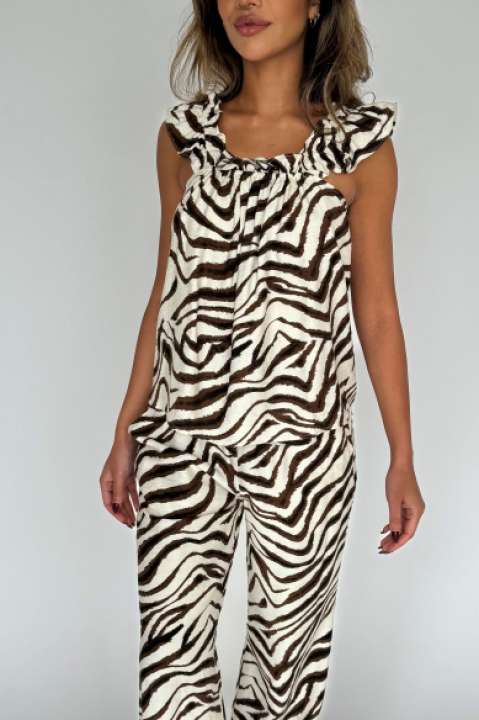 Priser på Continue - Top - Sasha Zebra Top - Zebra