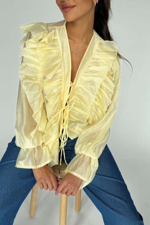 Priser på Continue - Bluse - Citta - Light Yellow