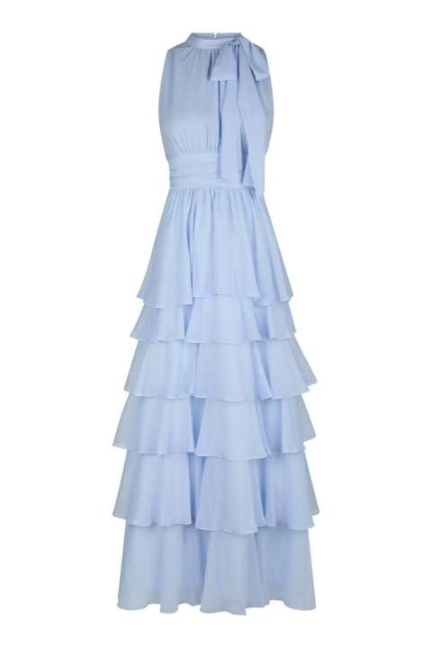 Priser på Neo Noir - Kjole - Marli Solid Chiffon Dress - Light Blue (Levering midt juni)