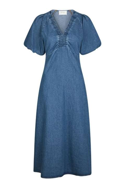 Priser på Neo Noir - Kjole - Illana Denim Dress - Blue (Levering slut juli)
