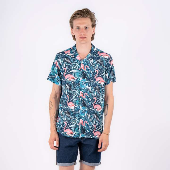 Priser på Marcus Boz Herre Kortærmet skjorte - Blue - 3XL