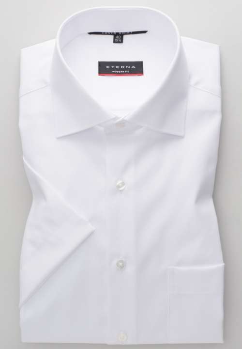 Priser på Eterna Skjorte Modern Fit Kort Ærmer Cover Shirt 8817 C19k 00-41/l