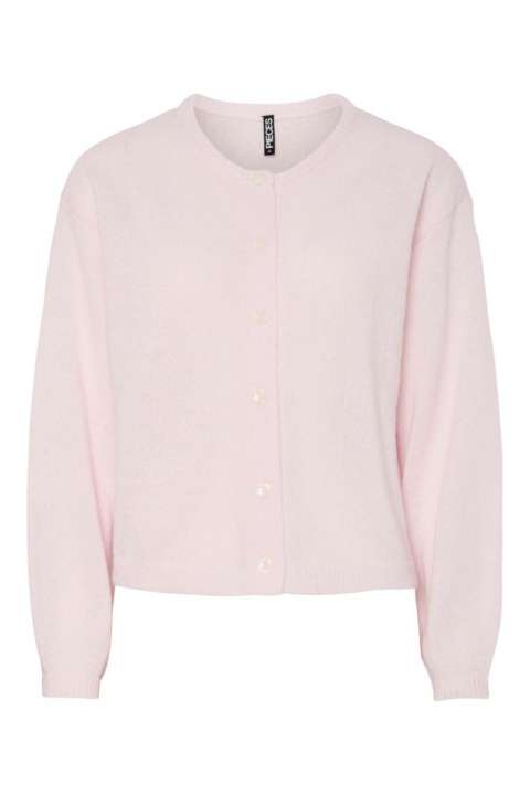 Priser på Pieces - Cardigan - Ida LS O-Neck Knit Cardigan - Pink-A-Boo