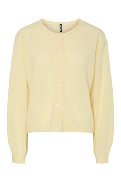 Priser på Pieces - Cardigan - Ida LS O-Neck Knit Cardigan - French Vanilla