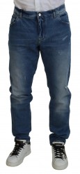 Dolce & Gabbana Blå Bomuld Denim Bukser & Jeans