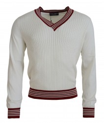 Dolce & Gabbana Hvid/Rød Sweater
