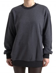 Dolce & Gabbana Sort Grå Bomuld Sweater Pullover