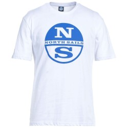 North Sails Crisp Hvid Logo Bomuld T-Shirt